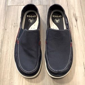 EUC Crocs Navy Blue